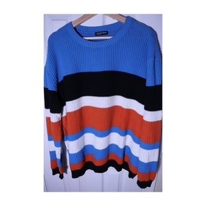 Color Blocked Fisherman Sweater